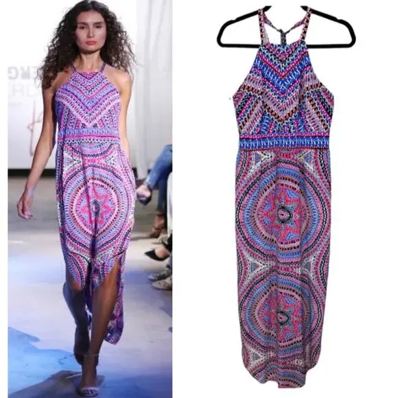Alice & Trixie | Dresses | Alice Trixie Silk Maxi Dress Geometric Tribal  Medallion Print | Poshmark